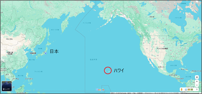日本から約6600km、意外と遠いハワイ.png